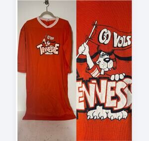 VTG Tennessee Volunteers Smoky Dog Cartoon Graphic Night Dress T-Shirt Dress XL